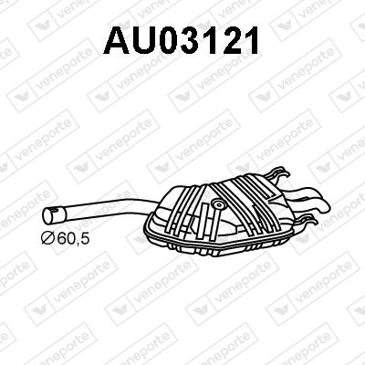  AU03121 VENEPORTE Глушитель выхлопных газов конечный