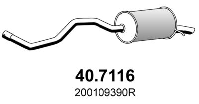  407116 ASSO Глушитель выхлопных газов конечный