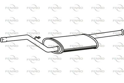  P5117 FENNO Средний глушитель выхлопных газов