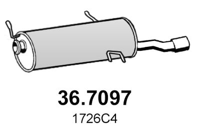  367097 ASSO Глушитель выхлопных газов конечный