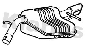  211274 KLARIUS Глушитель выхлопных газов конечный