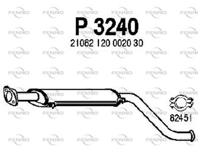  P3240 FENNO Средний глушитель выхлопных газов