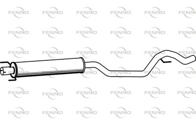  P5398 FENNO Средний глушитель выхлопных газов