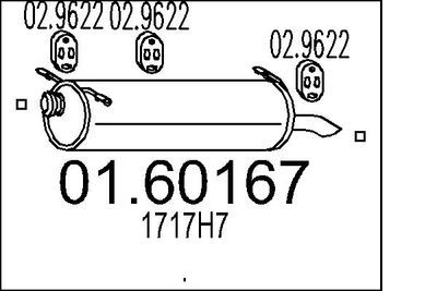  0160167 MTS Глушитель выхлопных газов конечный