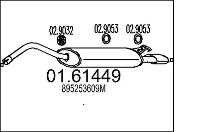  0161449 MTS Глушитель выхлопных газов конечный