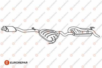  E12802F EUROREPAR Глушитель выхлопных газов конечный