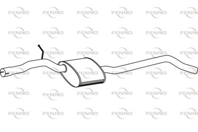  P11055 FENNO Средний глушитель выхлопных газов