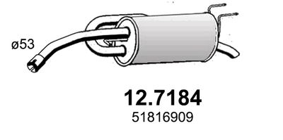  127184 ASSO Глушитель выхлопных газов конечный