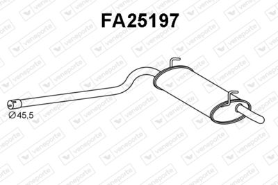  FA25197 VENEPORTE Глушитель выхлопных газов конечный