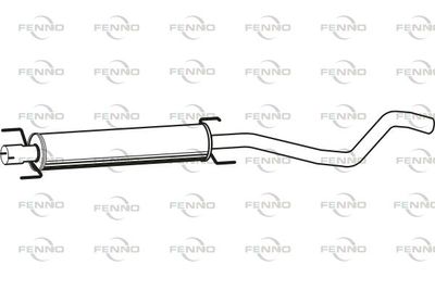  P4446 FENNO Средний глушитель выхлопных газов