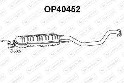  OP40452 VENEPORTE Средний глушитель выхлопных газов