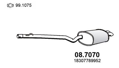  087070 ASSO Глушитель выхлопных газов конечный