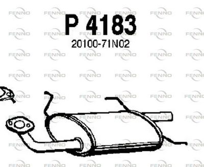  P4183 FENNO Глушитель выхлопных газов конечный