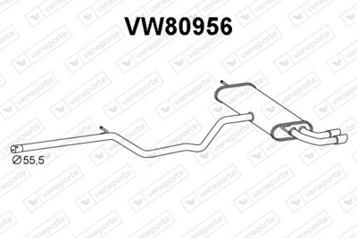  VW80956 VENEPORTE Глушитель выхлопных газов конечный