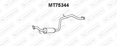  MT75344 VENEPORTE Средний глушитель выхлопных газов