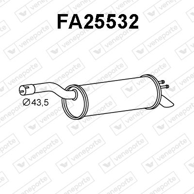  FA25532 VENEPORTE Глушитель выхлопных газов конечный