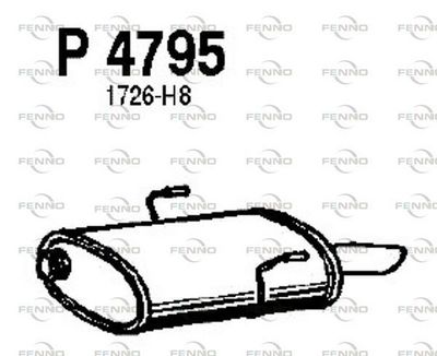  P4795 FENNO Глушитель выхлопных газов конечный