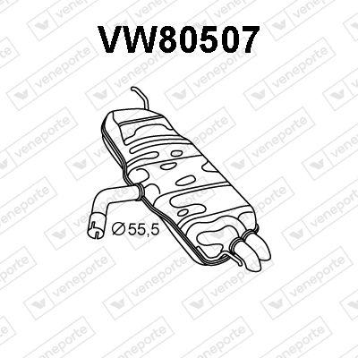  VW80507 VENEPORTE Глушитель выхлопных газов конечный