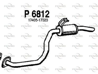  P6812 FENNO Глушитель выхлопных газов конечный