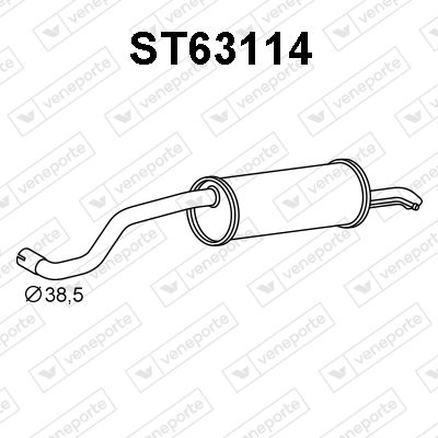  ST63114 VENEPORTE Глушитель выхлопных газов конечный