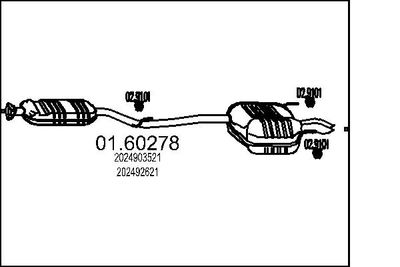  0160278 MTS Глушитель выхлопных газов конечный