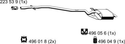  250061 ERNST Глушитель выхлопных газов конечный