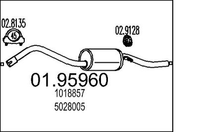  0195960 MTS Глушитель выхлопных газов конечный