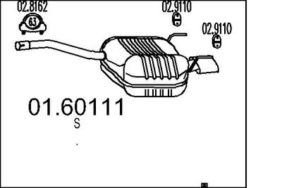  0160111 MTS Глушитель выхлопных газов конечный