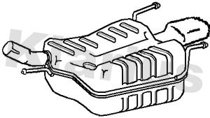  220981 KLARIUS Глушитель выхлопных газов конечный