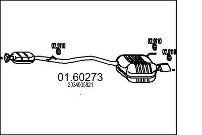  0160273 MTS Глушитель выхлопных газов конечный
