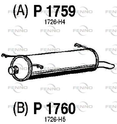  P1759 FENNO Глушитель выхлопных газов конечный