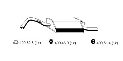  342193 ERNST Глушитель выхлопных газов конечный