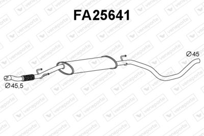  FA25641 VENEPORTE Средний глушитель выхлопных газов