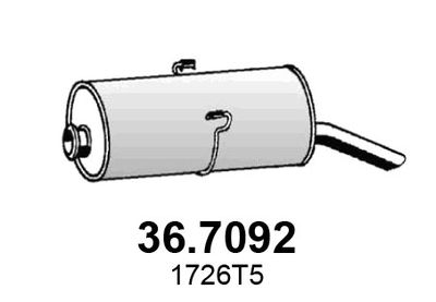  367092 ASSO Глушитель выхлопных газов конечный