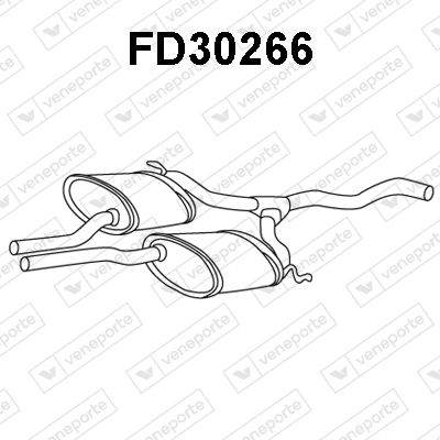  FD30266 VENEPORTE Средний глушитель выхлопных газов