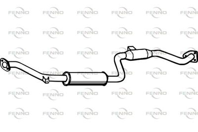  P3936 FENNO Средний глушитель выхлопных газов