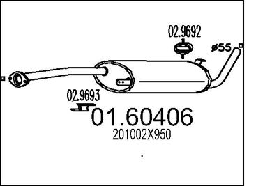  0160406 MTS Глушитель выхлопных газов конечный