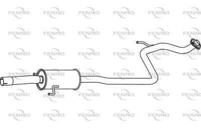  P66037 FENNO Средний глушитель выхлопных газов