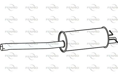  P23119 FENNO Средний глушитель выхлопных газов