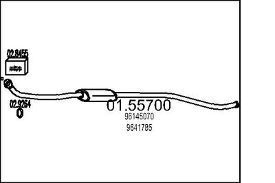  0155700 MTS Средний глушитель выхлопных газов