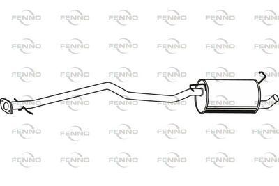  P2518 FENNO Средний глушитель выхлопных газов