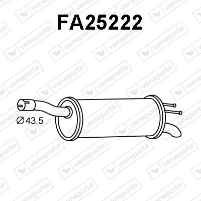  FA25222 VENEPORTE Глушитель выхлопных газов конечный