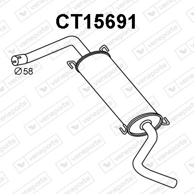  CT15691 VENEPORTE Глушитель выхлопных газов конечный