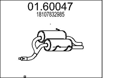  0160047 MTS Глушитель выхлопных газов конечный