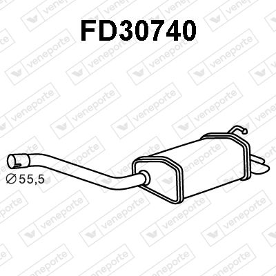  FD30740 VENEPORTE Глушитель выхлопных газов конечный