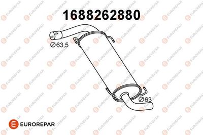  1688262880 EUROREPAR Глушитель выхлопных газов конечный