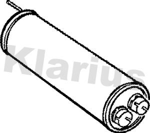  210026 KLARIUS Средний глушитель выхлопных газов