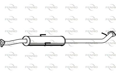  P2748 FENNO Средний глушитель выхлопных газов