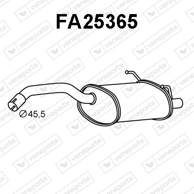  FA25365 VENEPORTE Глушитель выхлопных газов конечный