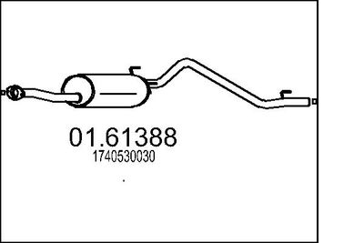  0161388 MTS Глушитель выхлопных газов конечный
